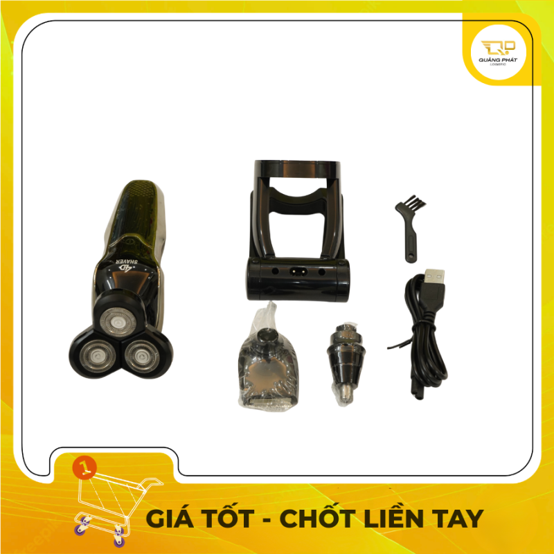 Máy Cạo Râu Đa Năng 4D SHAVER 3 Lưỡi Kép