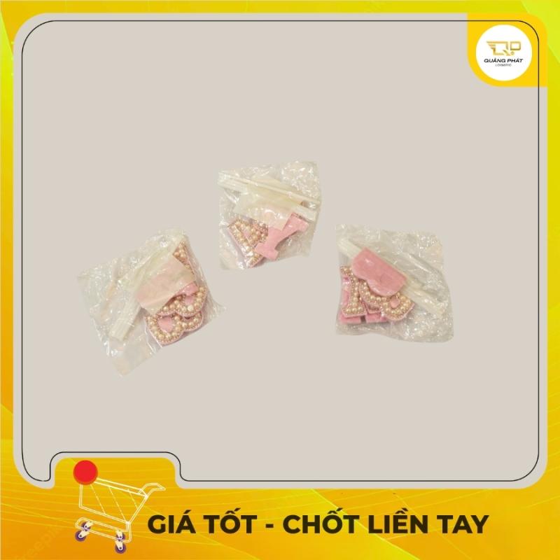 Set Que Cắm Chữ Nhựa Trang Trí Bánh Sinh Nhật Đính Ngọc Trai Màu Hồng